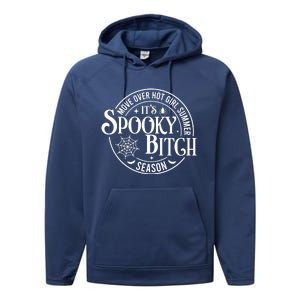 Move Over Girl Summer ItS Spooky Season Halloween Performance Fleece Hoodie