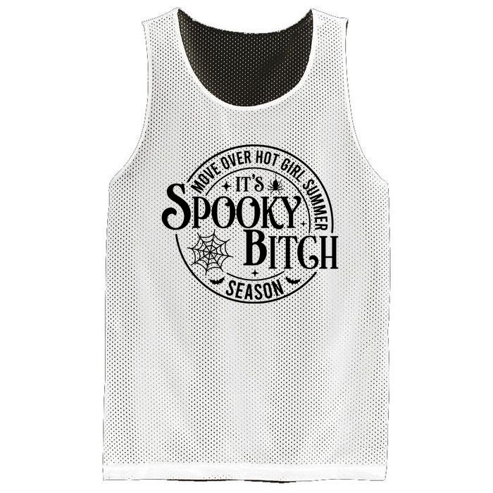 Move Over Girl Summer ItS Spooky Season Halloween Mesh Reversible Basketball Jersey Tank