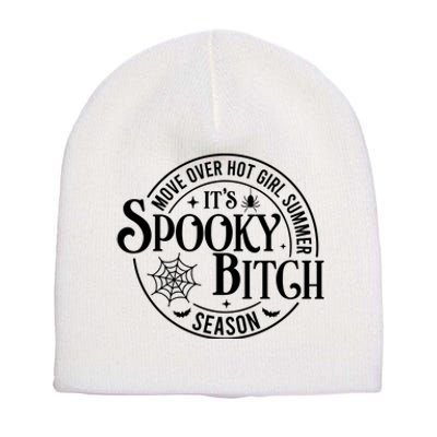 Move Over Girl Summer ItS Spooky Season Halloween Short Acrylic Beanie