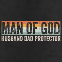 Man Of God Husband Dad Protector Christian Dad Father's Day 25L Jumbo Tote