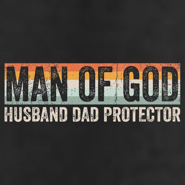 Man Of God Husband Dad Protector Christian Dad Father's Day 25L Jumbo Tote