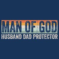 Man Of God Husband Dad Protector Christian Dad Father's Day Infant Baby Jersey Bodysuit