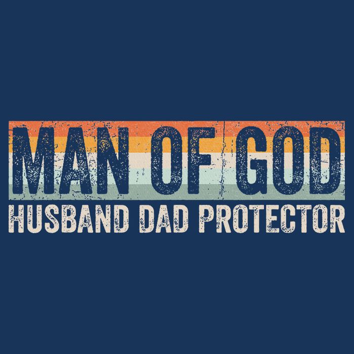 Man Of God Husband Dad Protector Christian Dad Father's Day Infant Baby Jersey Bodysuit