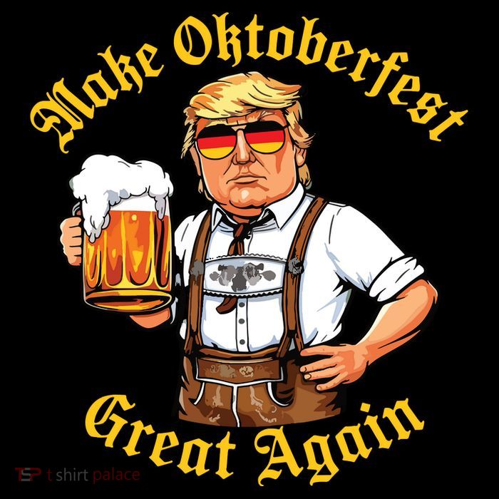 Make Oktoberfest Great Again Funny Trump Drink Beer Prost Drawstring Bag