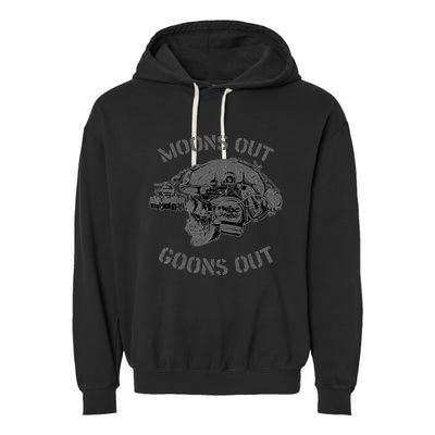 MoonS Out Goons Out Skull Helmet Nvgs Nsw Swcc Dbg Pin Garment-Dyed Fleece Hoodie