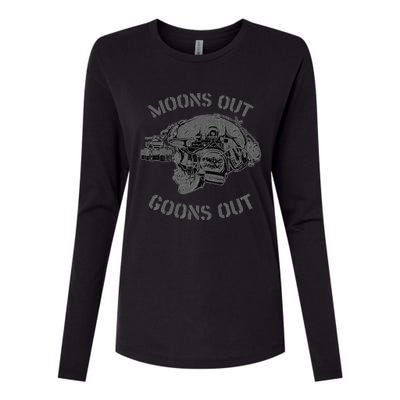 MoonS Out Goons Out Skull Helmet Nvgs Nsw Swcc Dbg Pin Womens Cotton Relaxed Long Sleeve T-Shirt