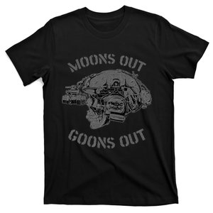 MoonS Out Goons Out Skull Helmet Nvgs Nsw Swcc Dbg Pin T-Shirt