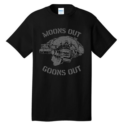 MoonS Out Goons Out Skull Helmet Nvgs Nsw Swcc Dbg Pin Tall T-Shirt