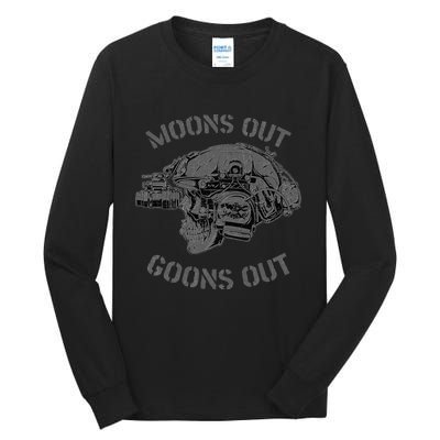 MoonS Out Goons Out Skull Helmet Nvgs Nsw Swcc Dbg Pin Tall Long Sleeve T-Shirt