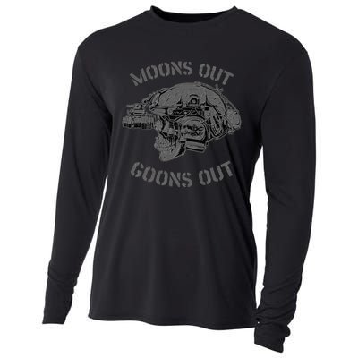 MoonS Out Goons Out Skull Helmet Nvgs Nsw Swcc Dbg Pin Cooling Performance Long Sleeve Crew