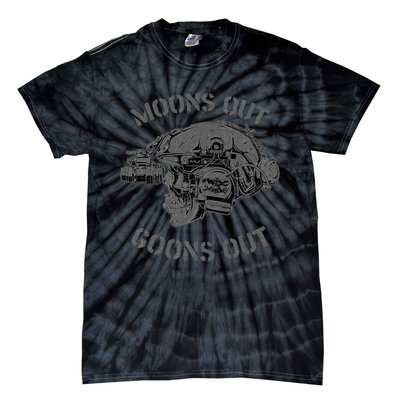 MoonS Out Goons Out Skull Helmet Nvgs Nsw Swcc Dbg Pin Tie-Dye T-Shirt