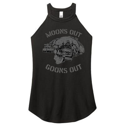 MoonS Out Goons Out Skull Helmet Nvgs Nsw Swcc Dbg Pin Women’s Perfect Tri Rocker Tank