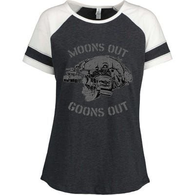 MoonS Out Goons Out Skull Helmet Nvgs Nsw Swcc Dbg Pin Enza Ladies Jersey Colorblock Tee