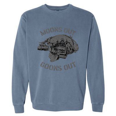 MoonS Out Goons Out Skull Helmet Nvgs Nsw Swcc Dbg Pin Garment-Dyed Sweatshirt