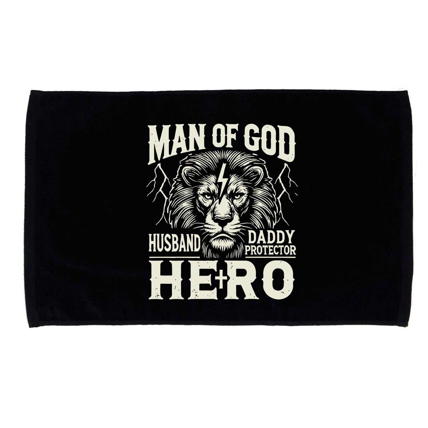 Man Of God Husband Daddy Protector Hero Microfiber Hand Towel