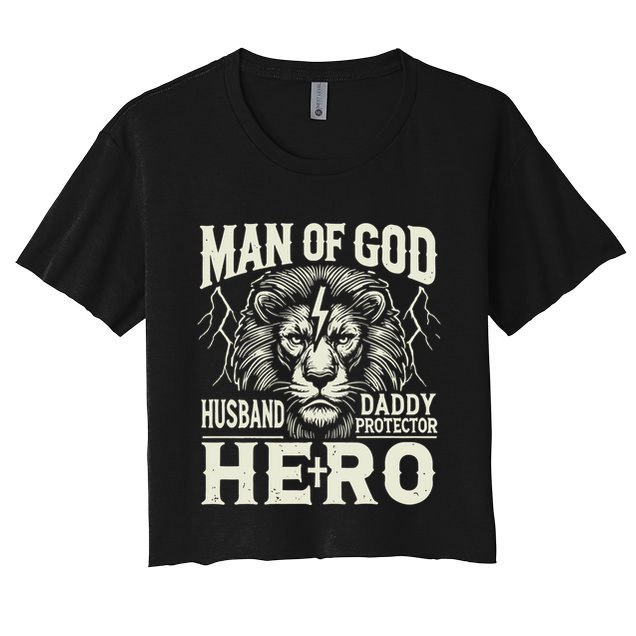 Man Of God Husband Daddy Protector Hero Crop Top