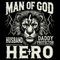 Man Of God Husband Daddy Protector Hero Wool Snapback Cap