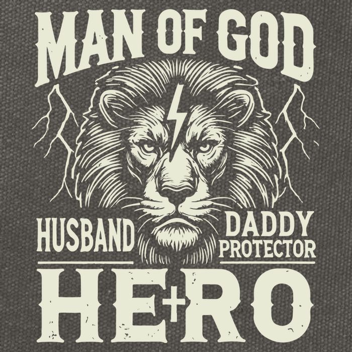 Man Of God Husband Daddy Protector Hero Cotton Canvas Backpack