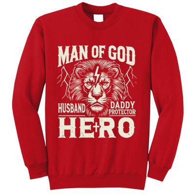 Man Of God Husband Daddy Protector Hero Sweatshirt