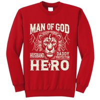 Man Of God Husband Daddy Protector Hero Sweatshirt