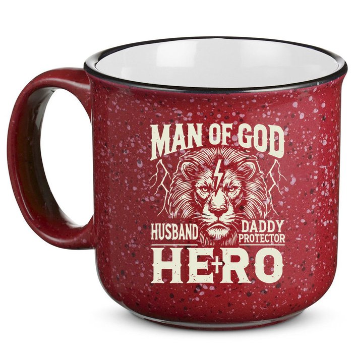 Man Of God Husband Daddy Protector Hero 15oz Campfire Ceramic Mug