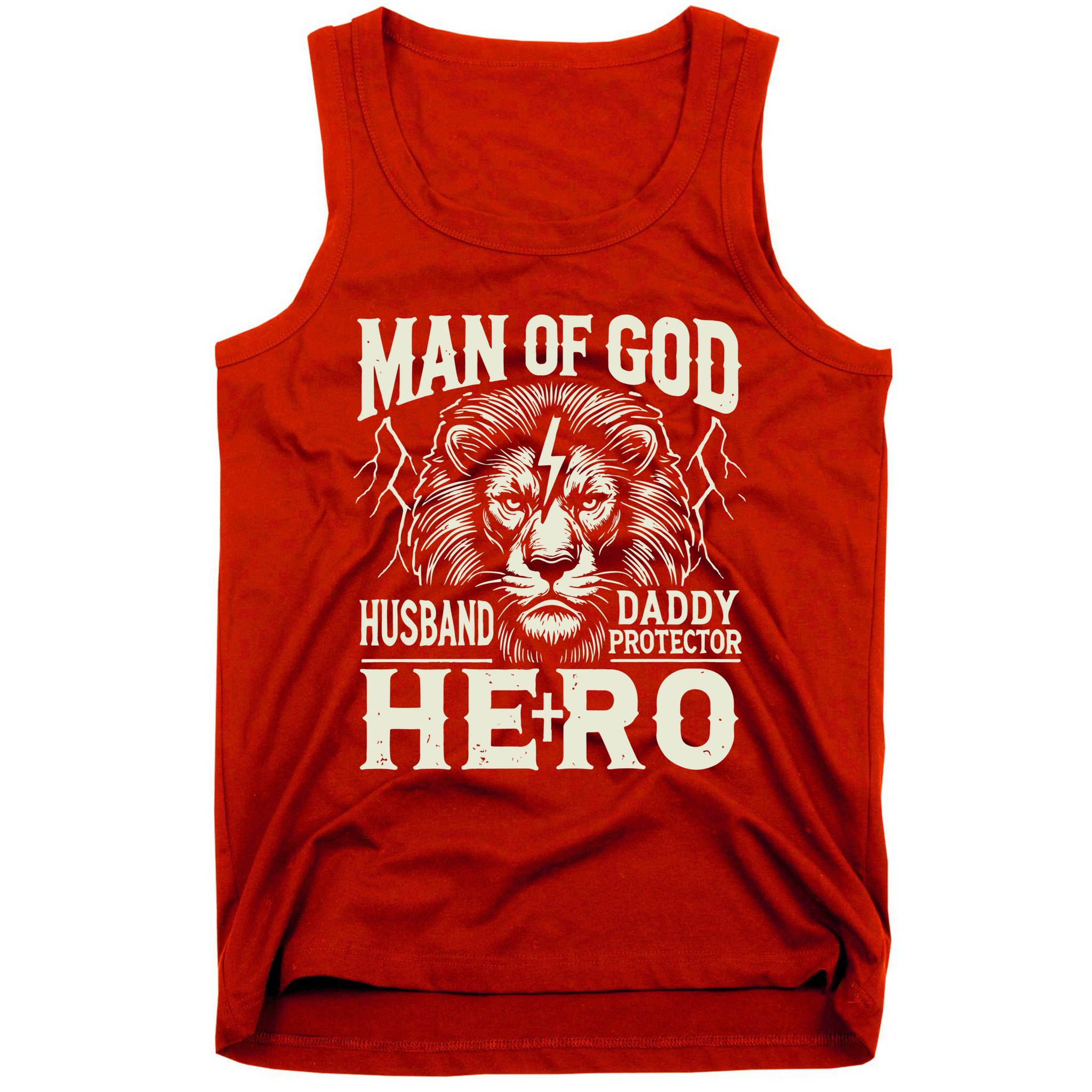Man Of God Husband Daddy Protector Hero Tank Top