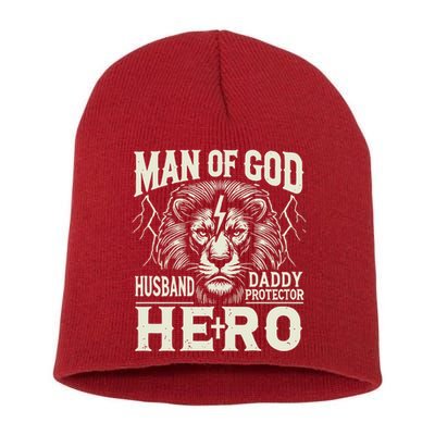 Man Of God Husband Daddy Protector Hero Short Acrylic Beanie