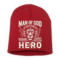 Man Of God Husband Daddy Protector Hero Short Acrylic Beanie