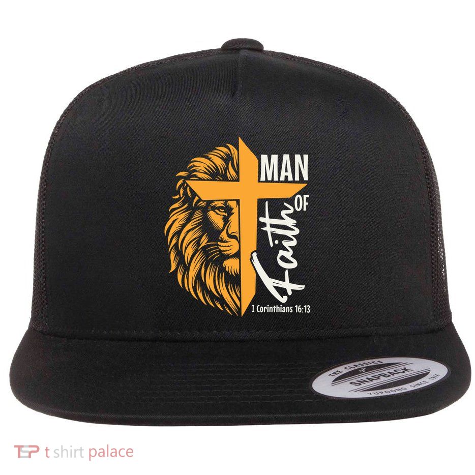 Man Of God Flat Bill Trucker Hat