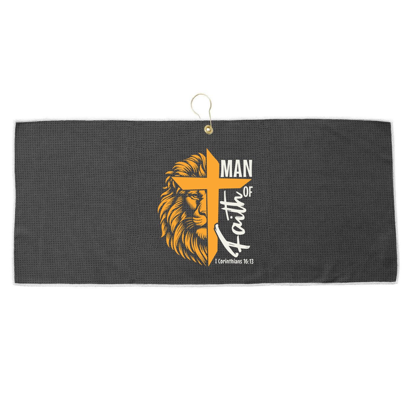 Man Of God Large Microfiber Waffle Golf Towel