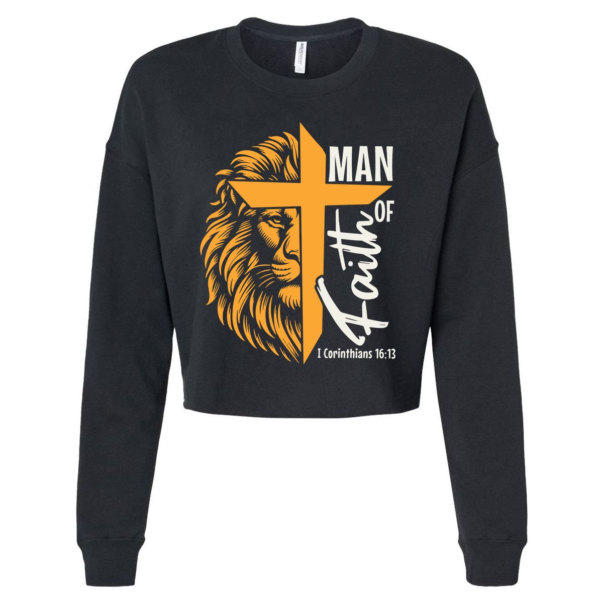 Man Of God Cropped Pullover Crew