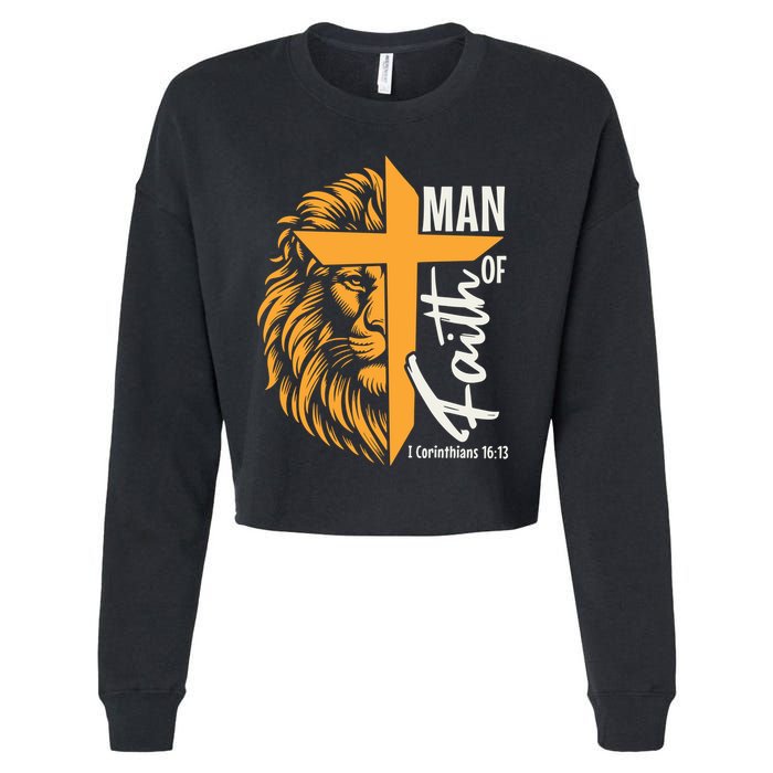 Man Of God Cropped Pullover Crew