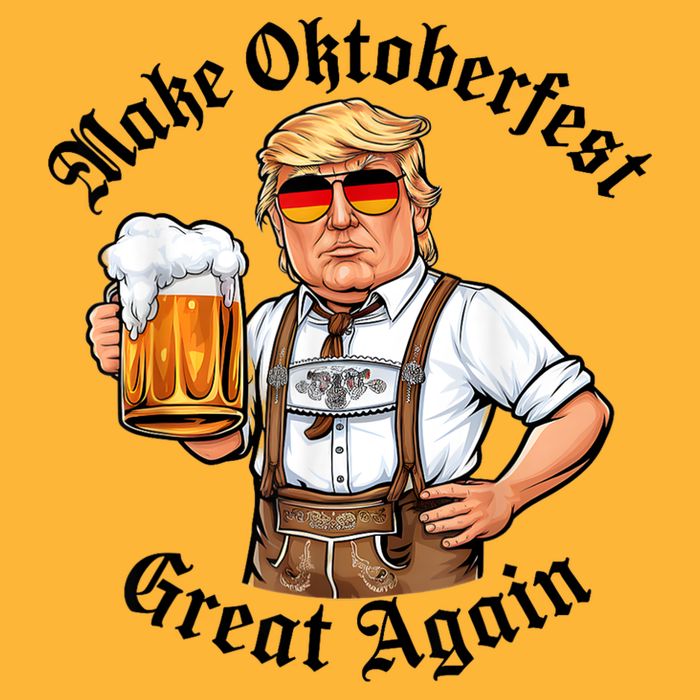 Make Oktoberfest Great Again Beerfest Wurstfest Funny Pom Pom 12in Knit Beanie