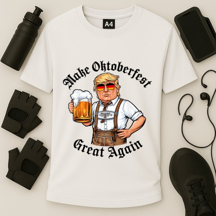 Make Oktoberfest Great Again Beerfest Wurstfest Funny Performance Shirt