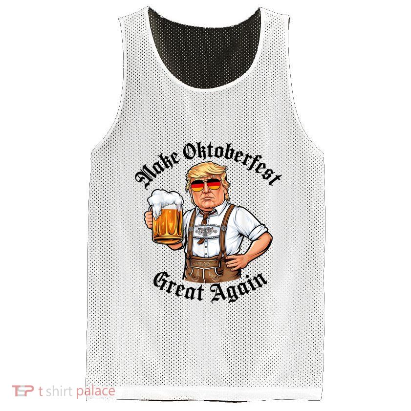 Make Oktoberfest Great Again Beerfest Wurstfest Funny Mesh Reversible Basketball Jersey Tank