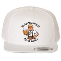 Make Oktoberfest Great Again Beerfest Wurstfest Funny Wool Snapback Cap