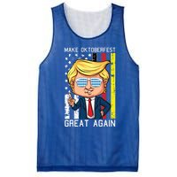 Make Oktoberfest Great Again Oktoberfest Trump American Flag Funny Gift Mesh Reversible Basketball Jersey Tank