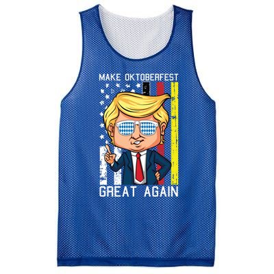 Make Oktoberfest Great Again Oktoberfest Trump American Flag Funny Gift Mesh Reversible Basketball Jersey Tank