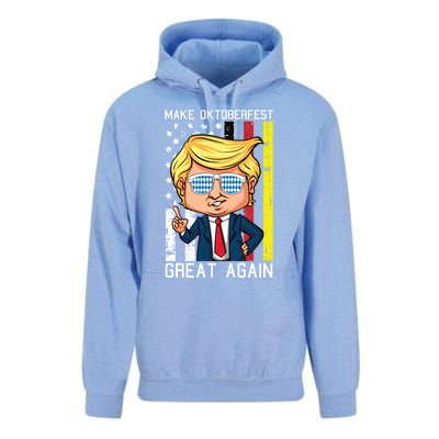 Make Oktoberfest Great Again Oktoberfest Trump American Flag Funny Gift Unisex Surf Hoodie