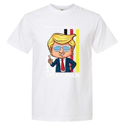 Make Oktoberfest Great Again Oktoberfest Trump American Flag Funny Gift Garment-Dyed Heavyweight T-Shirt