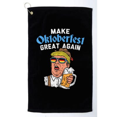 Make Oktoberfest Great Again Funny Trump Drink Beer Mug Gift Platinum Collection Golf Towel