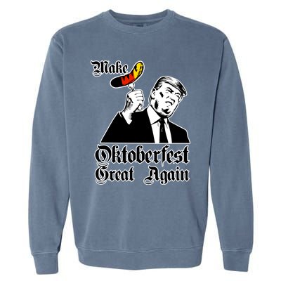 Make Oktoberfest Great Again Gery Flag Gift Beer Lovers Gift Garment-Dyed Sweatshirt