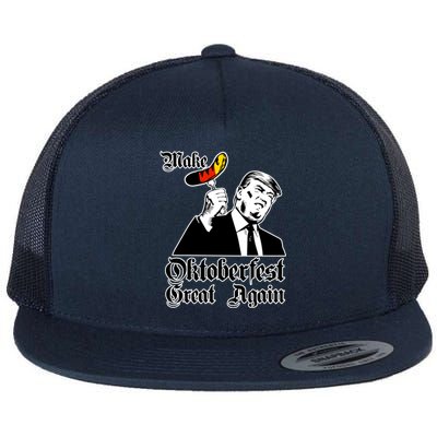 Make Oktoberfest Great Again Gery Flag Gift Beer Lovers Gift Flat Bill Trucker Hat