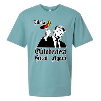 Make Oktoberfest Great Again Gery Flag Gift Beer Lovers Gift Sueded Cloud Jersey T-Shirt