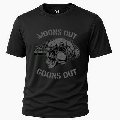 Moons Out Goons Out Skull Helmet Nvgs Military S Gift Performance Shirt