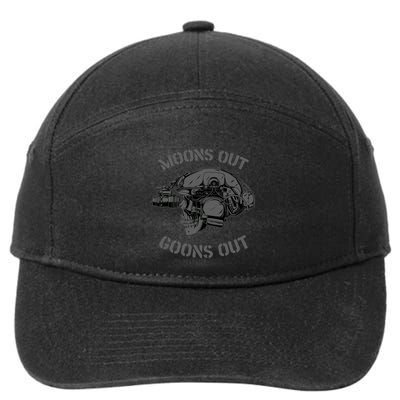 Moons Out Goons Out Skull Helmet Nvgs Military S Gift 7-Panel Snapback Hat