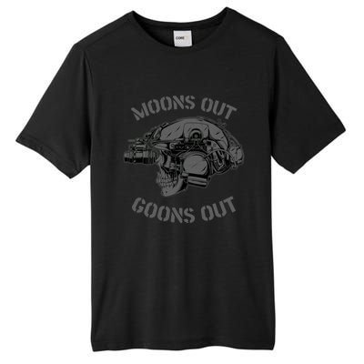 Moons Out Goons Out Skull Helmet Nvgs Military S Gift Tall Fusion ChromaSoft Performance T-Shirt