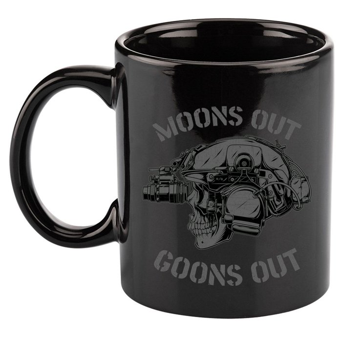 Moons Out Goons Out Skull Helmet Nvgs Military S Gift 11oz C Handle Ceramic Mug
