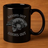 Moons Out Goons Out Skull Helmet Nvgs Military S Gift 11oz C Handle Ceramic Mug