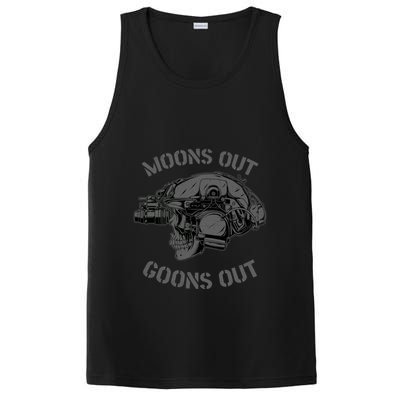 Moons Out Goons Out Skull Helmet Nvgs Military S Gift PosiCharge Competitor Tank
